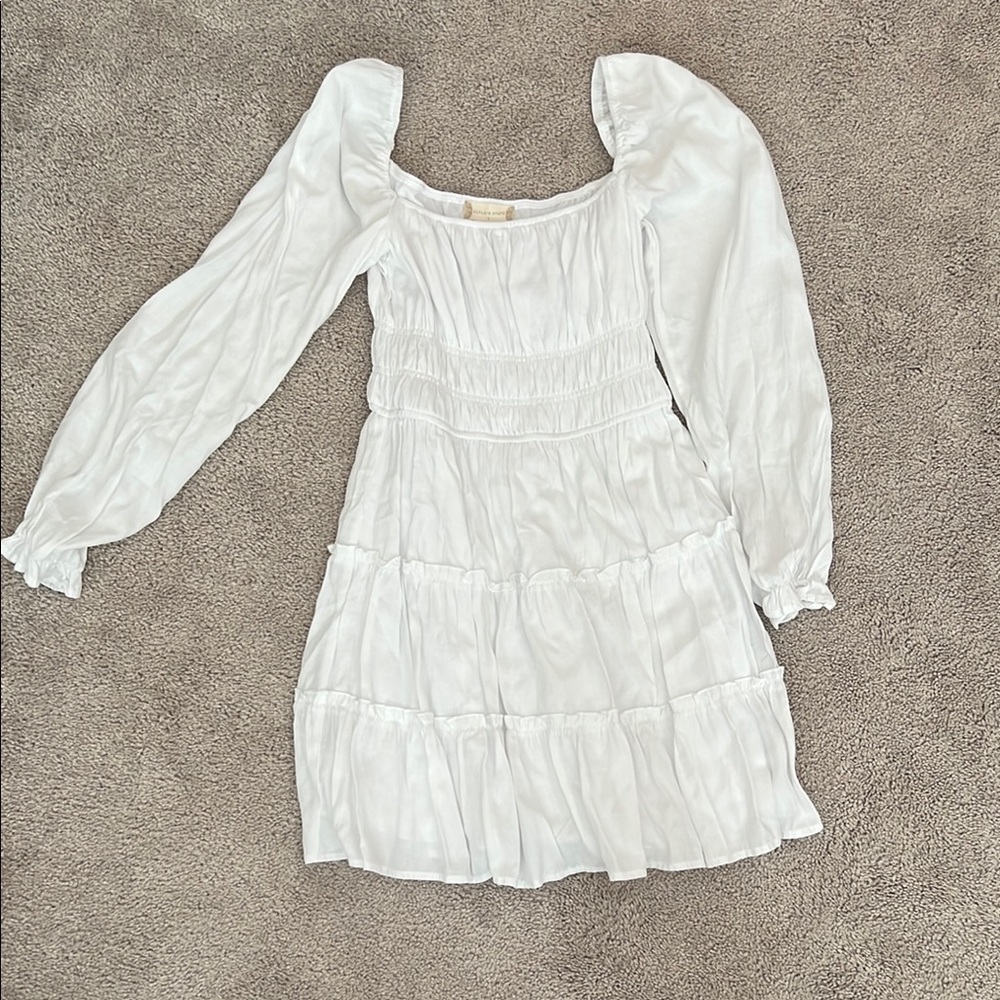 White Long Sleeve Dress